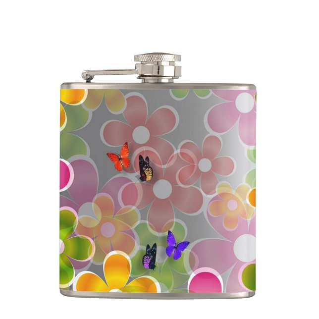 Petaca Flores de verano (Colorful Flower Pattern Flask!)