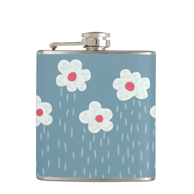 Petaca Flores Llueven Springtime Blue Gloomy Fun (Anverso)