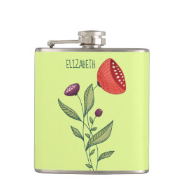 Petaca Flores minimalistas Nombre elegante