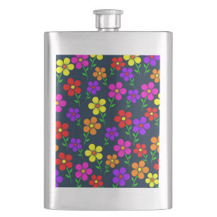 Petaca Flores Multicolores Patrón Floral