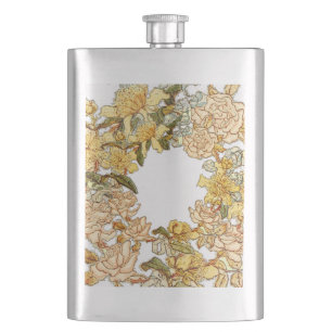 Petaca Flores rosadas de flor flor de flores de primavera