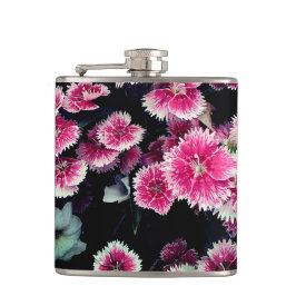 Petaca Flores rosas y blancas