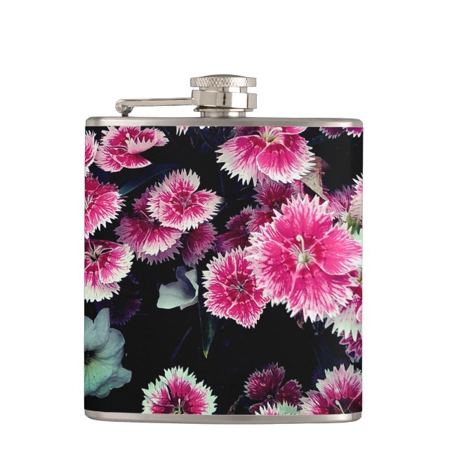 Petaca Flores rosas y blancas (Anverso)