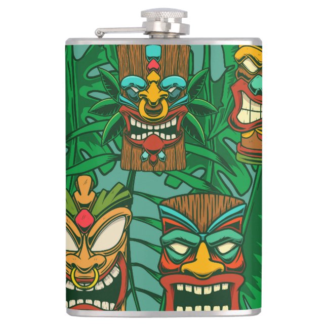 Petaca Flores silvestres acuarela: coloridas sin foco (Anverso)