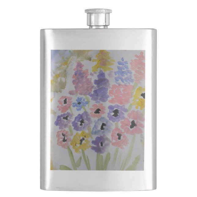 Petaca Flores silvestres de verano clásica máscara de cad (Anverso)