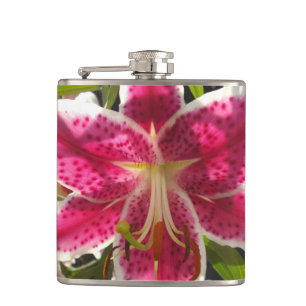 Petaca Flores tropicales rosas lirios rosas florales rosa