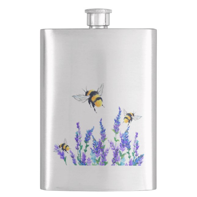 Petaca Flores y matraz de abejas (Anverso)