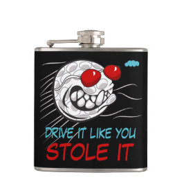 Petaca Flying Golf Ball con gafas de sol negro