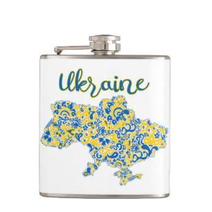 Petaca Folkloric pattern and Ukraine typography