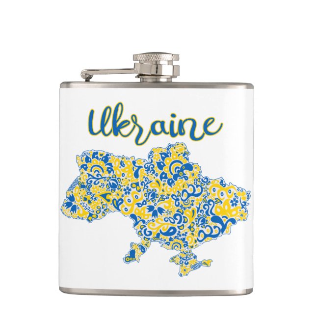 Petaca Folkloric pattern and Ukraine typography  (Anverso)