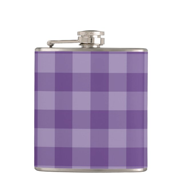 Petaca Fondo a cuadros violeta (Anverso)