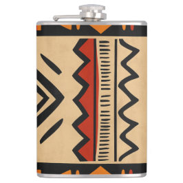 Petaca Fondo africano en colores cálidos