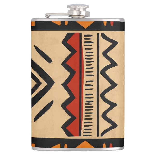 Petaca Fondo africano en colores cálidos (Anverso)