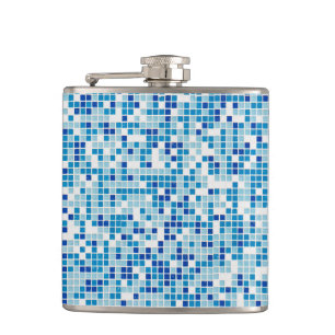 Petaca Fondo de azulejos azules