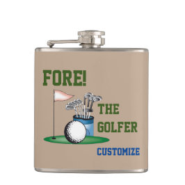 Petaca Fore The Golfer Vinyl Wrapped Flask