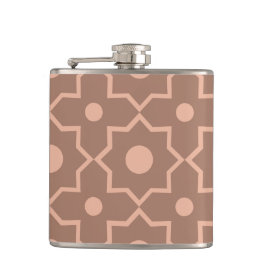 Petaca Forma geométrica moderna Mocha Mousse Dusty Rosa