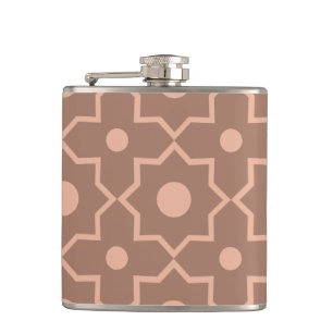 Petaca Forma geométrica moderna Mocha Mousse Dusty Rosa