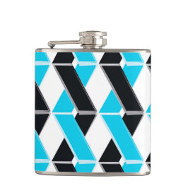 Petaca Formas geométricas trenzadas azules, audaces, fres