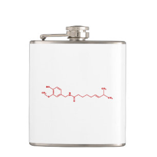 Petaca Fórmula Química Molecular de Capsaicina de Chile