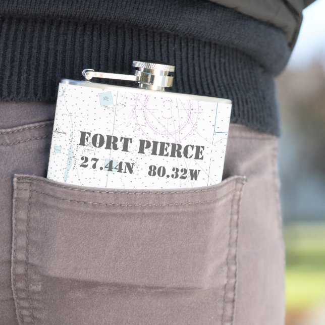 Petaca Fort Pierce FL Latitude Longitud Gráfica Náutica (In Situ)