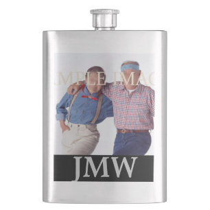 Petaca Foto de padres de padres monogramados PERSONALIZAD