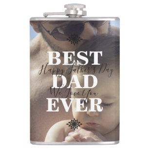 Petaca Foto del Día del Mejor Papá Nunca Padre