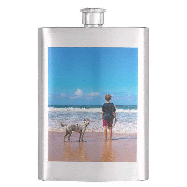 Petaca Foto personalizado Haz tu propio diseño - Amo a mi (Anverso)