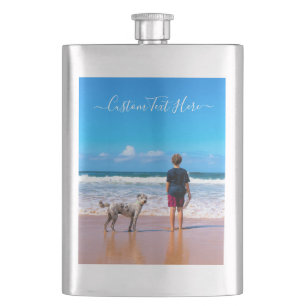 Petaca Foto personalizado y máscara de texto con su propi