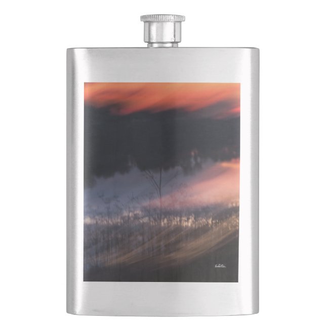 Petaca fotografía abstracta puesta de sol (Anverso)