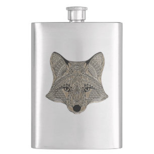 Petaca Fox Face metálico