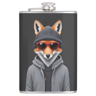 Petaca Fox usando Hoodie Funny Guay Animal Character Art