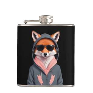Petaca Fox usando Hoodie Funny Guay Animal Character Art