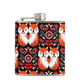 Petaca Fox Y Nature Arte Folclórico Nórdico