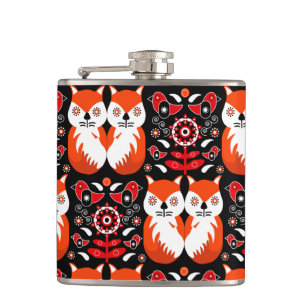 Petaca Fox Y Nature Arte Folclórico Nórdico