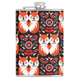 Petaca Fox Y Nature Arte Folclórico Nórdico