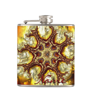 Petaca Fractal Art 34 Frasco Envuelto