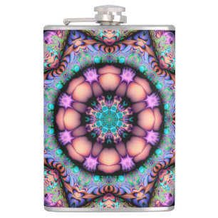 Petaca Fractal Mandala Floral Psicodelia