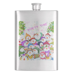 Petaca Fragmento de Navidades de Snowmans felices