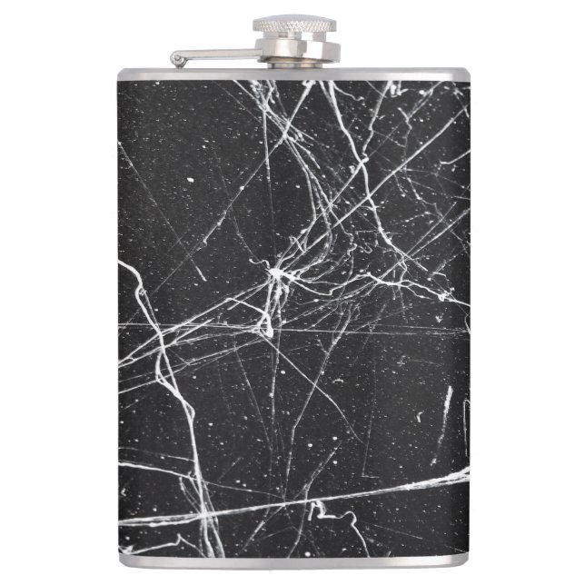 Petaca Fragmento de resumen en blanco y negro (Anverso)