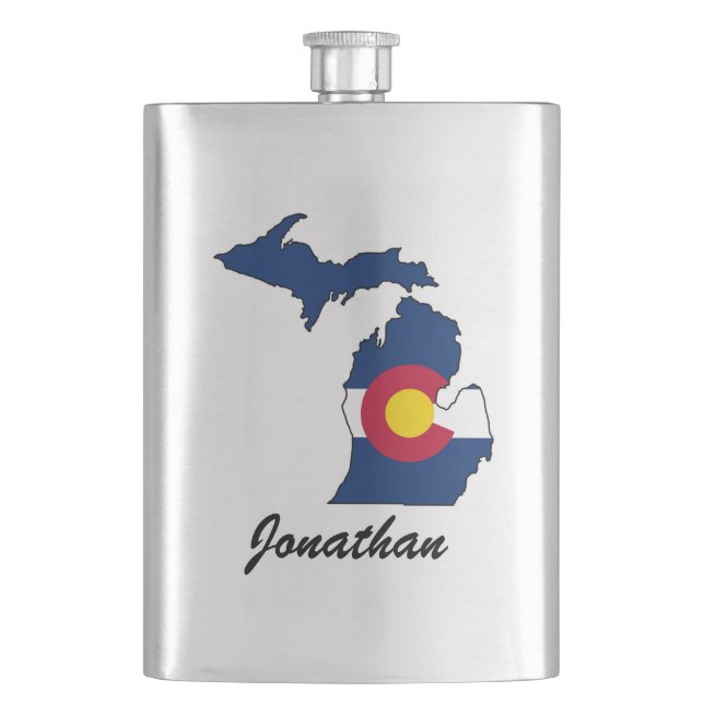 Petaca Frasco adaptable del esquema de Michigan de la (Anverso)