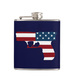 Petaca Frasco blanco y azul rojo del arma