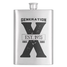 Petaca Frasco Clásico Grande Personalizado GenX Negro