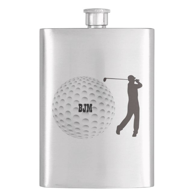 Petaca Frasco clásico personalizado para los golfistas (Anverso)