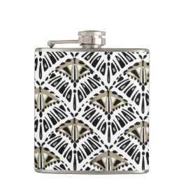 Petaca Frasco con diseño de abanico Art Deco
