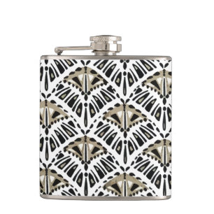 Petaca Frasco con diseño de abanico Art Deco