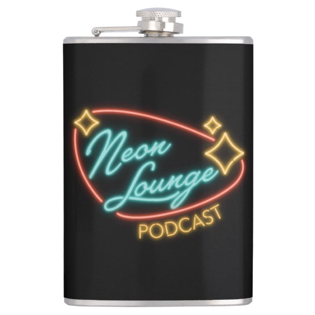 Petaca Frasco con logotipo de Neon Lounge (Anverso)