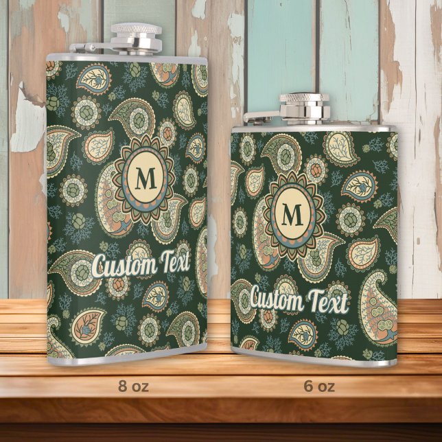 Petaca Frasco con patrón de ciprés de Paisley (Subido por el creador)