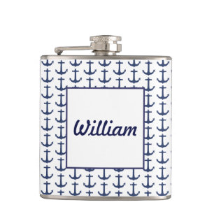 Petaca Frasco con tema náutico personalizado