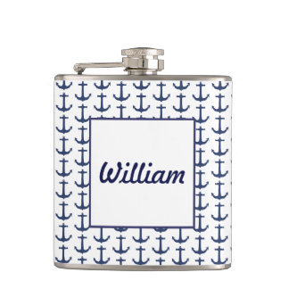 Petaca Frasco con tema náutico personalizado