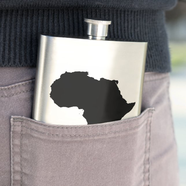 Petaca Frasco continente del esquema de África (In Situ)